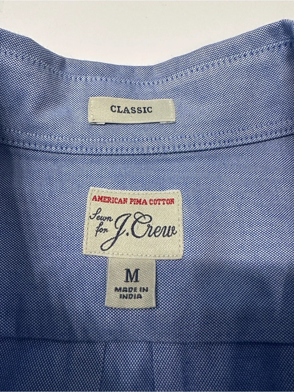 J. Crew Men's Light Blue Pina Cotton Button-Down Dress Shirt